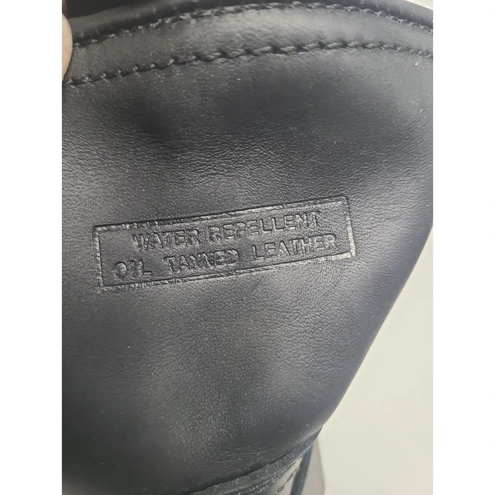 Men's Ride Tec Black Leather Harness Motorcycle Boots Size 11